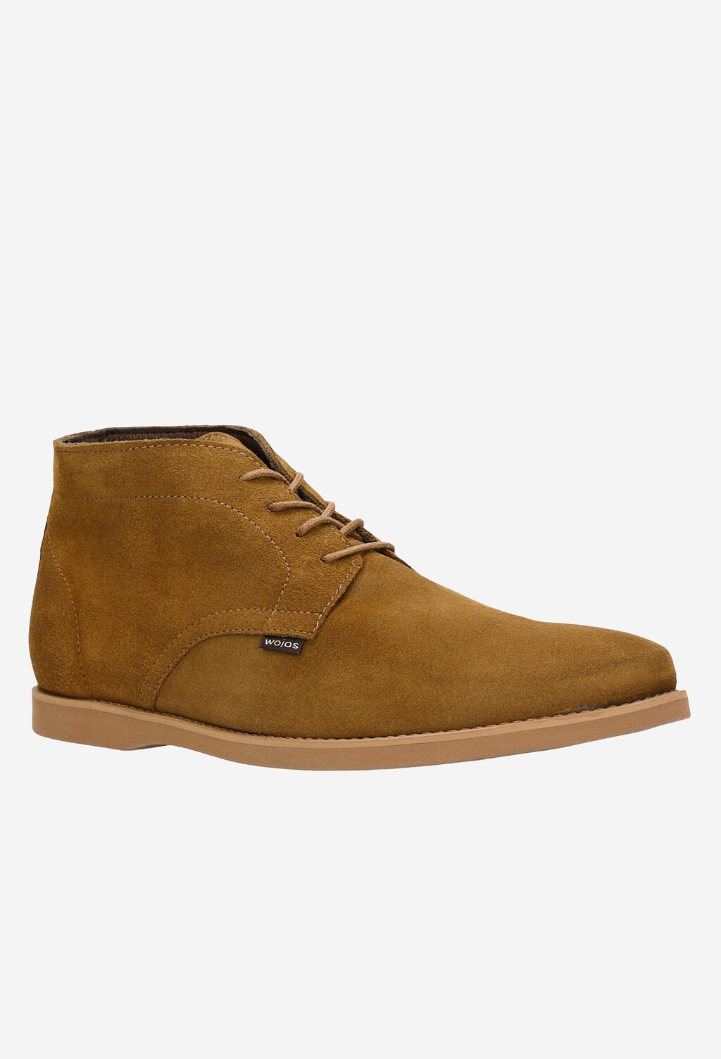 Pánske kožené čižmy v neutrálnej svetlohnedej farbe 24044-63 Widok 2