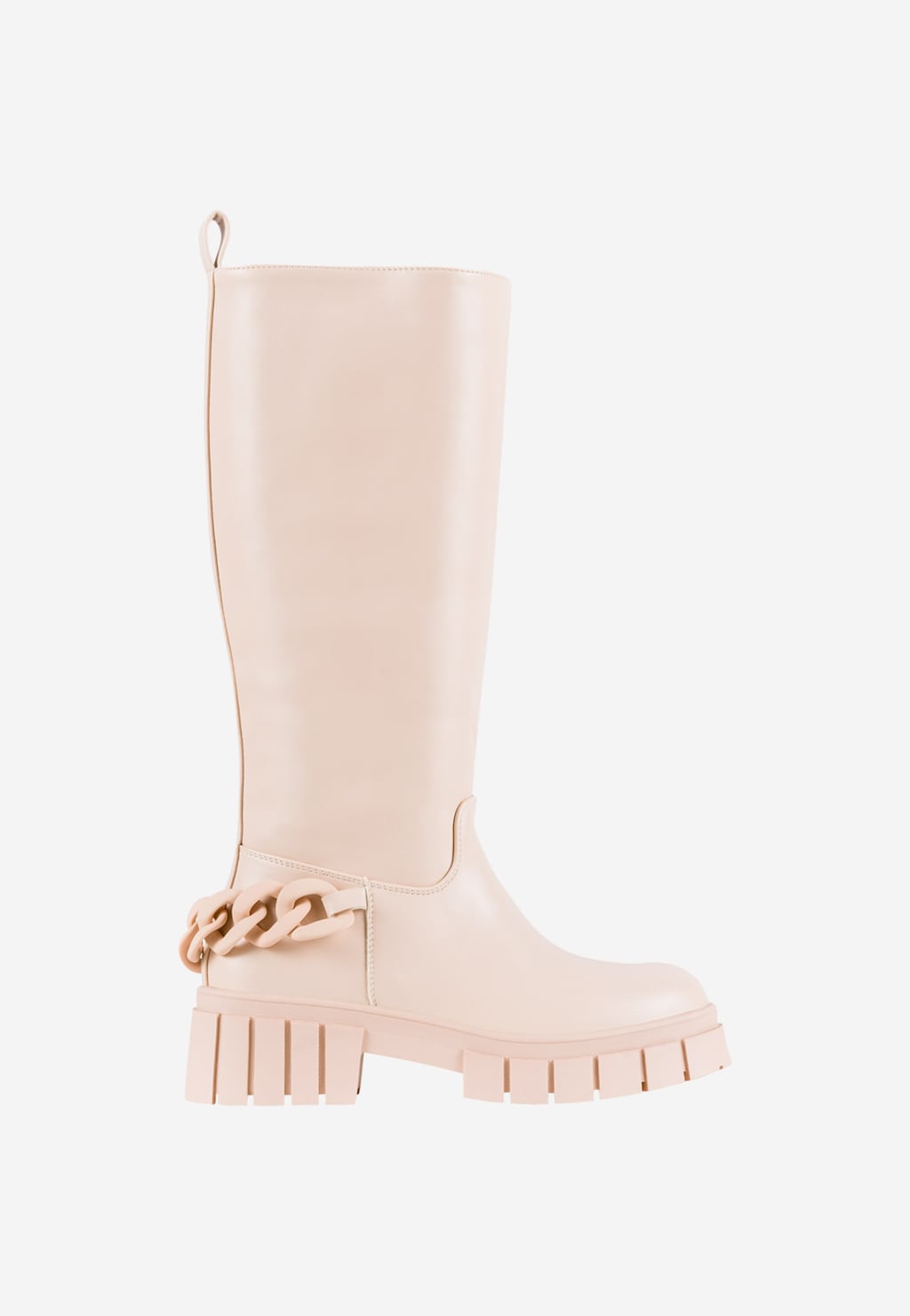 WJS beżowe kozaki damskie na grubej płaskiej podeszwie WJS45011-54 Widok 2