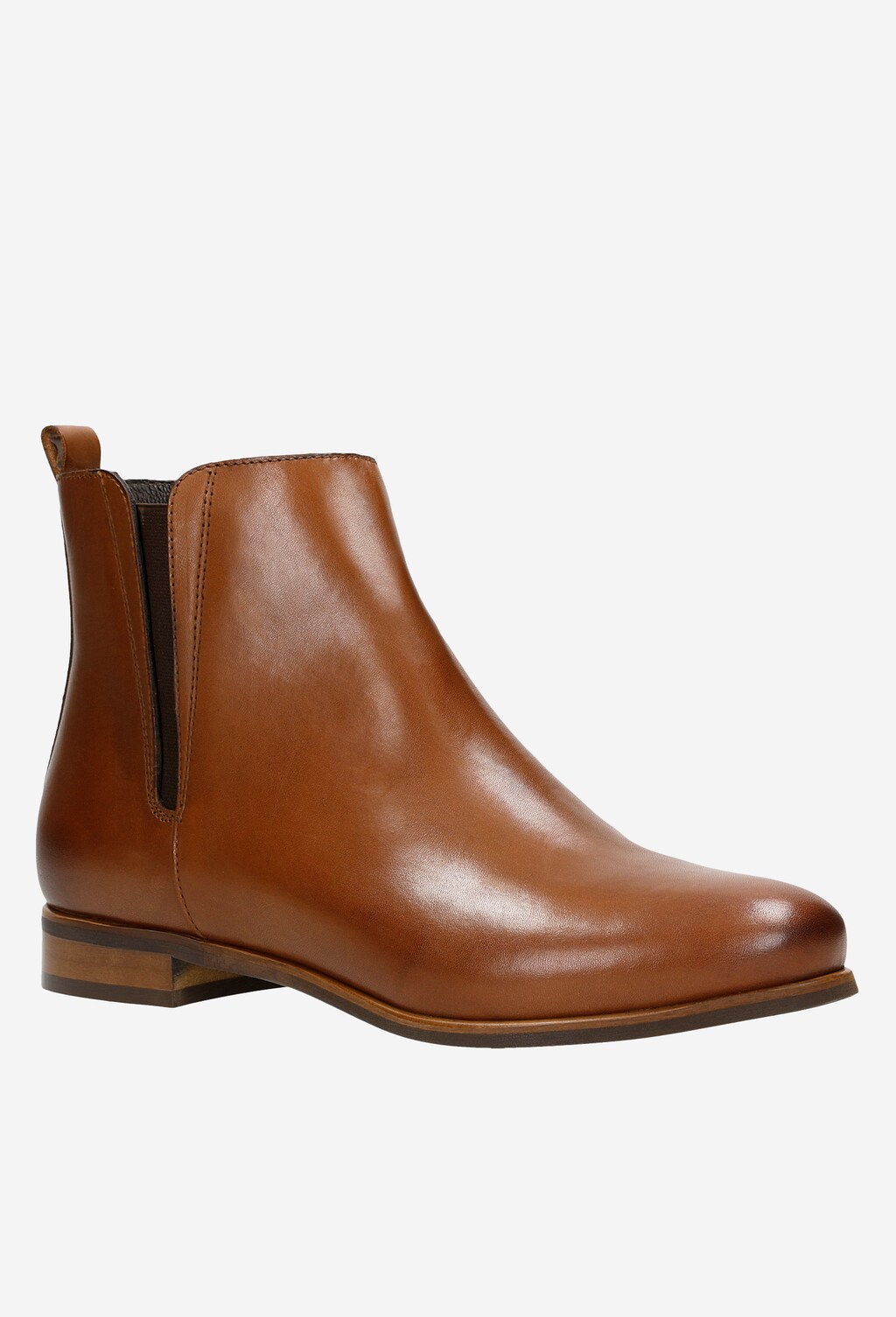 Kožné členkové topánky s nadčasovým dizajnom 55073-52 Widok 2