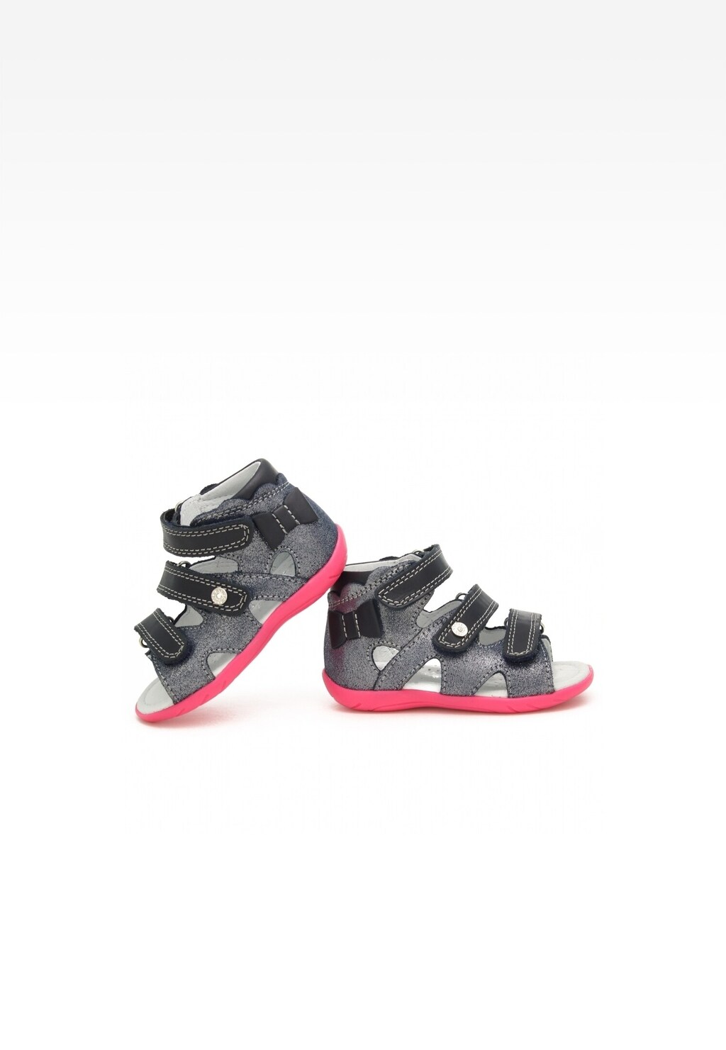 Sandały BARTEK 11707-024, dla dziewcząt, granatowo-różowy Widok 6