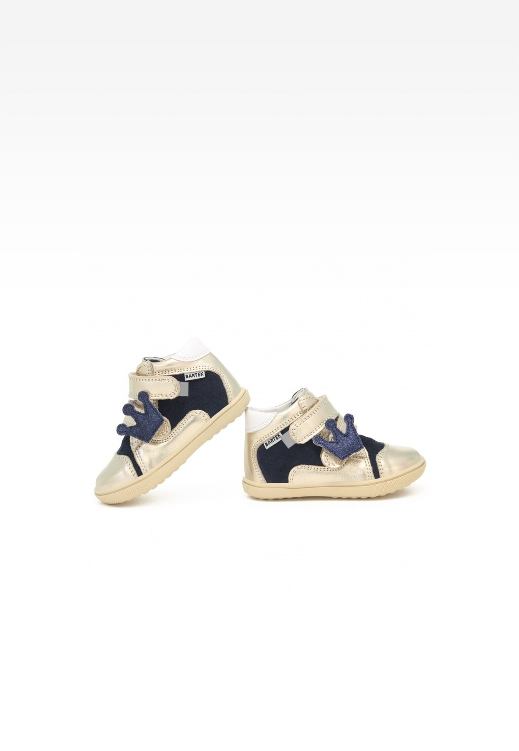 Členkové topánky BARTEK 11703-028, pre dievčatá, tmavomodro-zlaté Widok 7