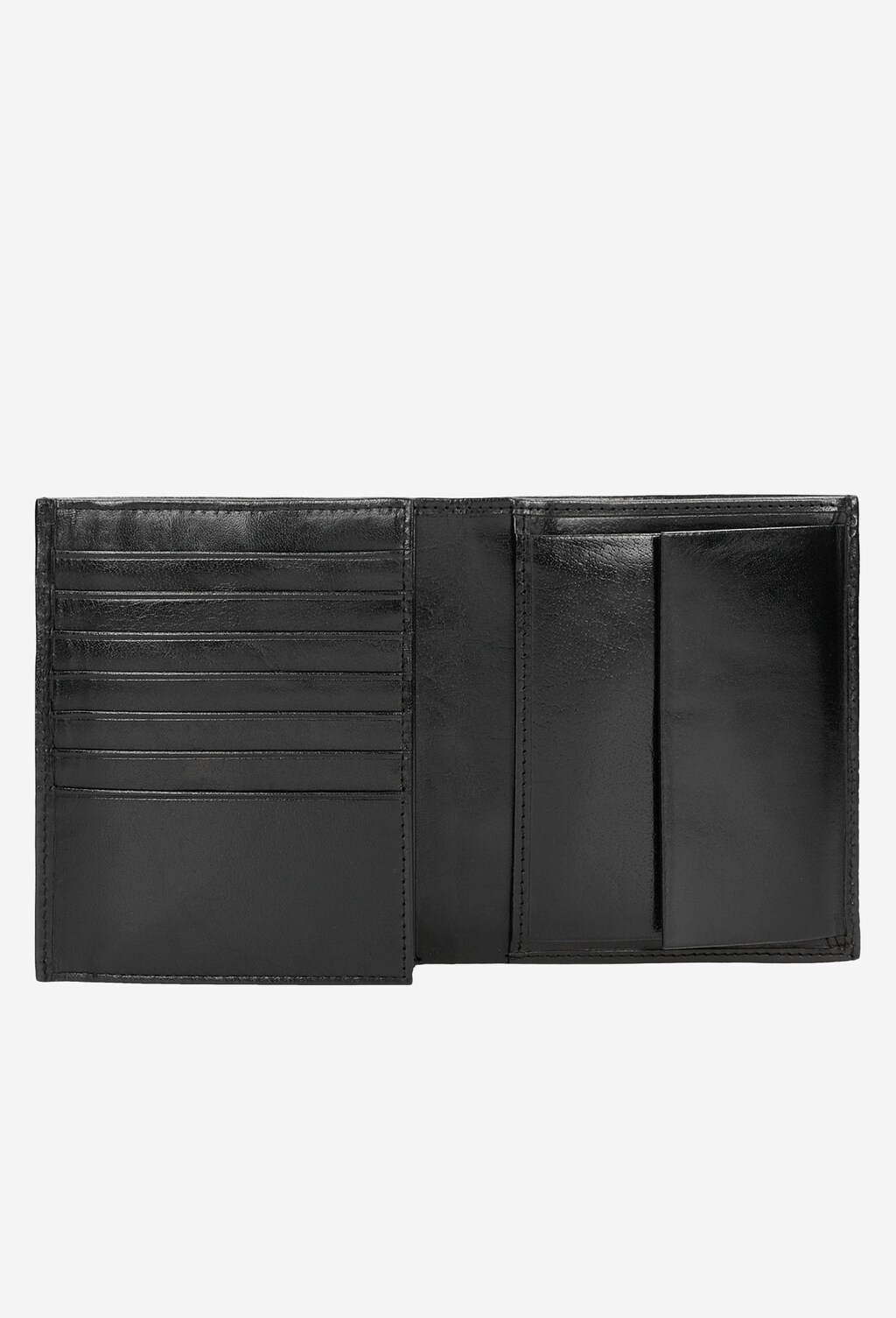 Pánska kožená peňaženka v čiernej farbe na mince aj bankovky 91027-51 Widok 4