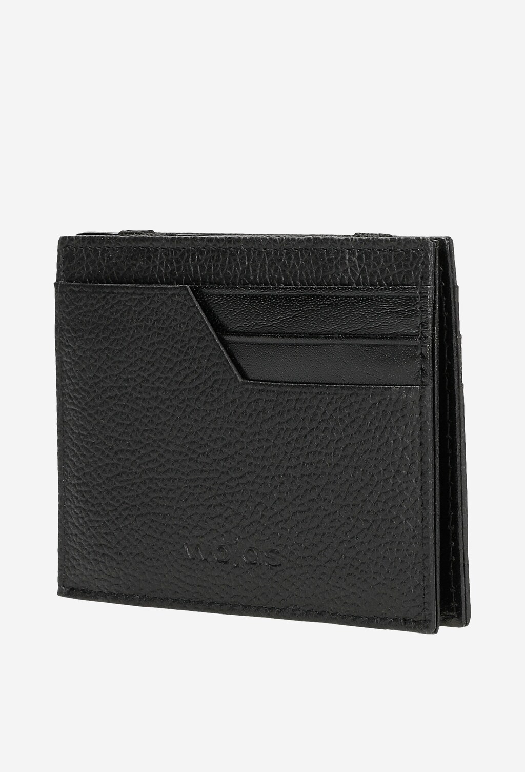 Czarny skórzany portfel męski z gumką  91029-51 Widok 2