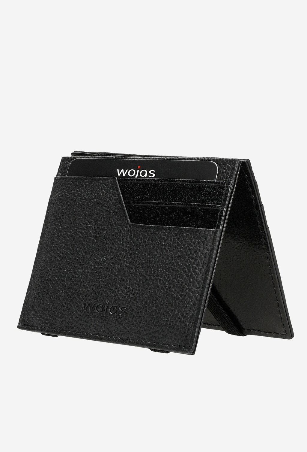 Czarny skórzany portfel męski z gumką  91029-51 Widok 4