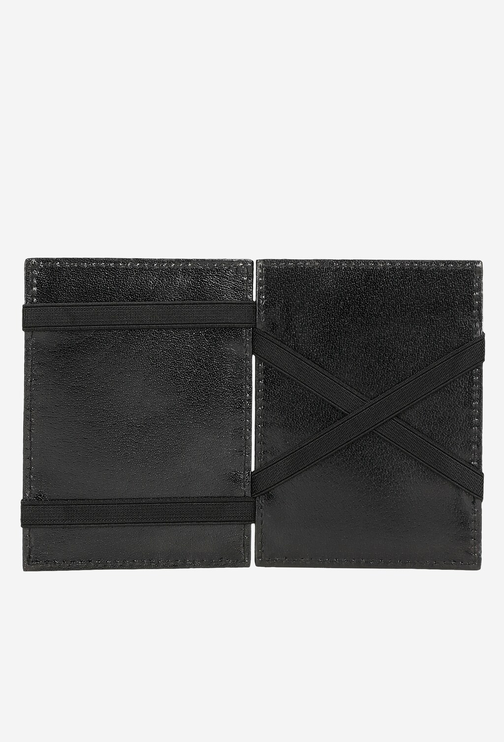 Czarny skórzany portfel męski z gumką  91029-51 Widok 5