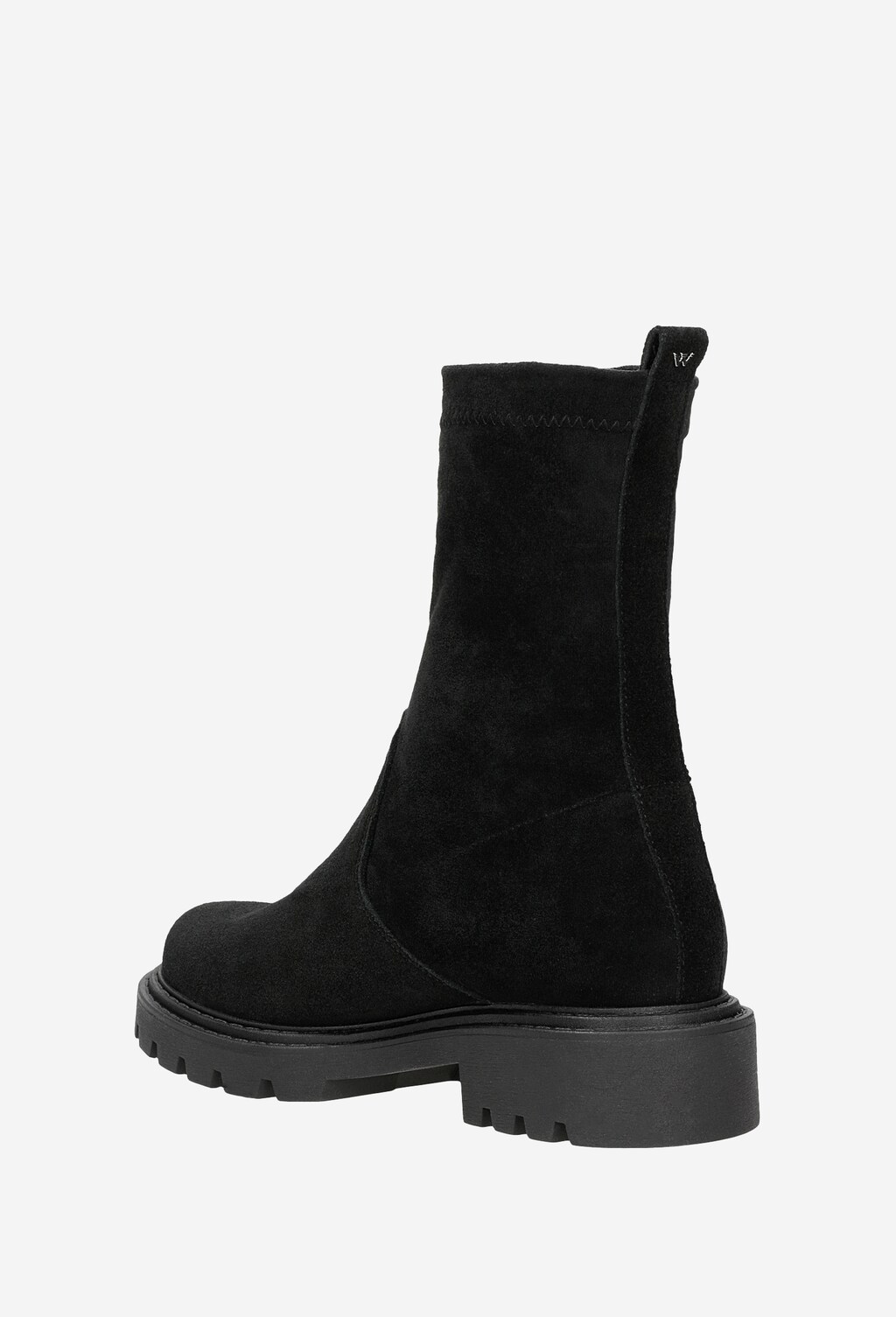 Czarne jesienne bikery damskie z dwoiny welurowej i stretchu  55100-81 Widok 4