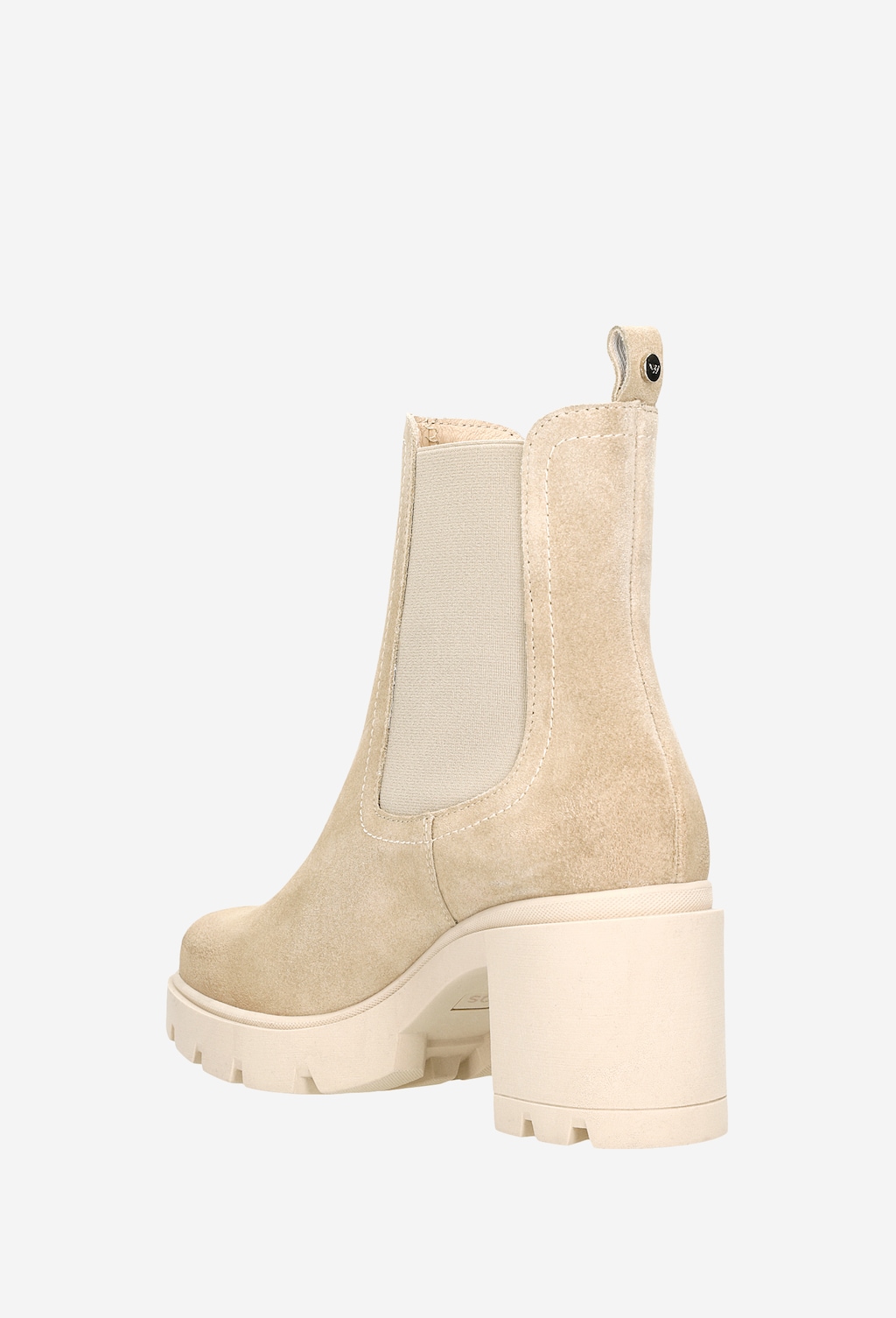 Béžové dámske členkové čižmy s hrubou podrážkou 55109-64 Widok 4