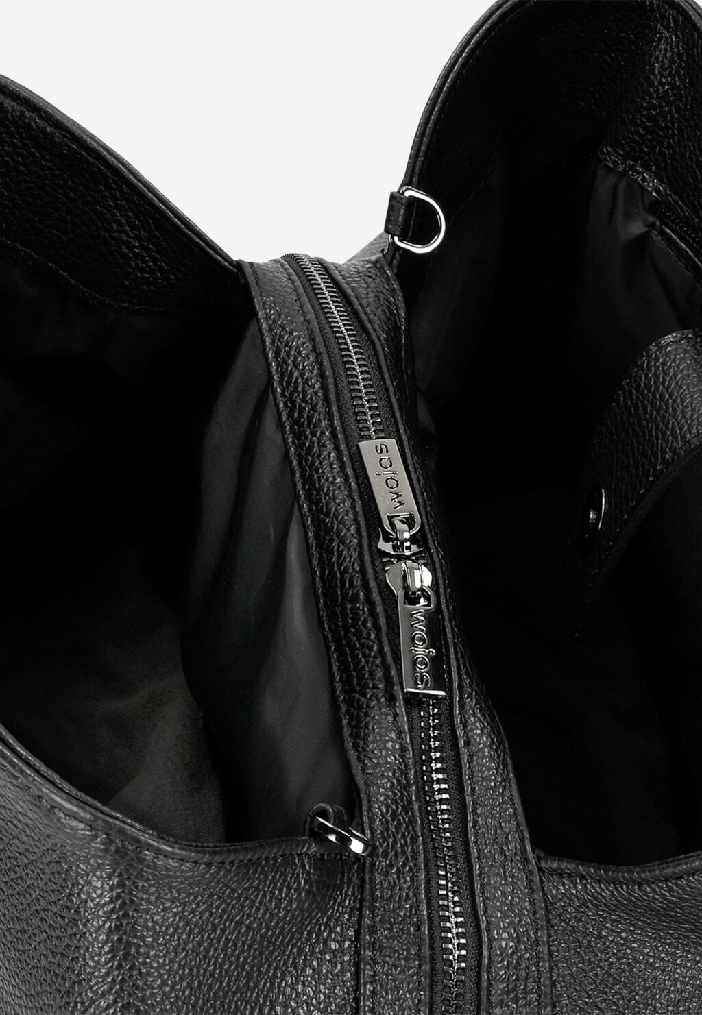 Velká černá dámská kabelka z hladké kůže 80178-51 Widok 4