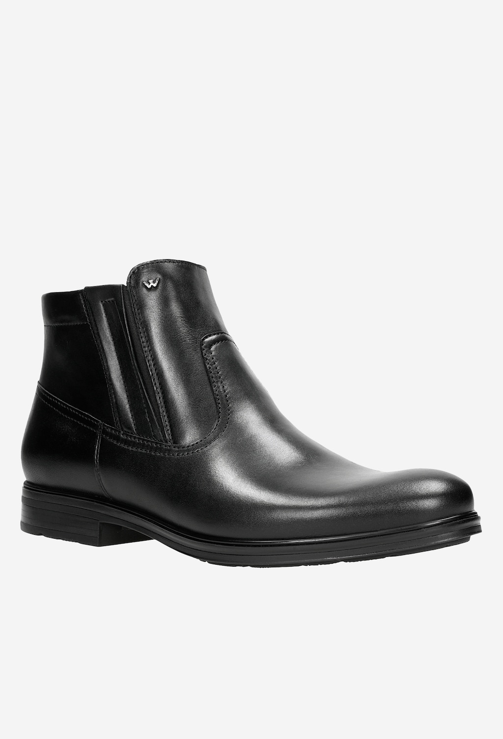 Czarne ocieplane botki męskie z naturalnej skóry 20012-51 Widok 2