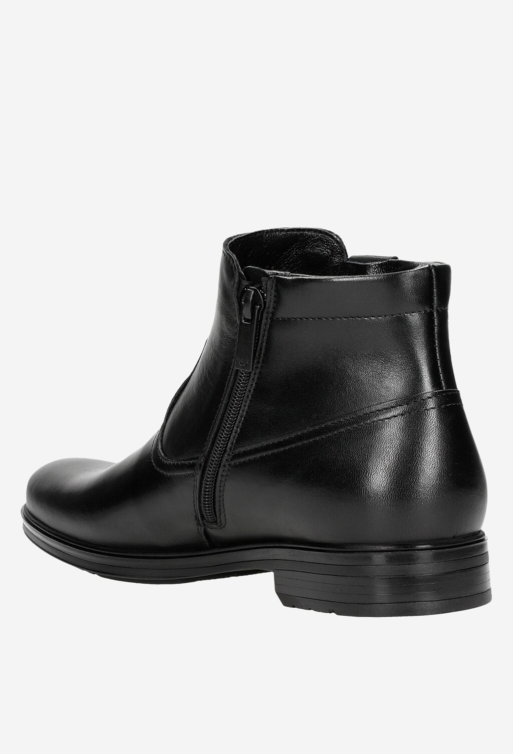 Czarne ocieplane botki męskie z naturalnej skóry 20012-51 Widok 3