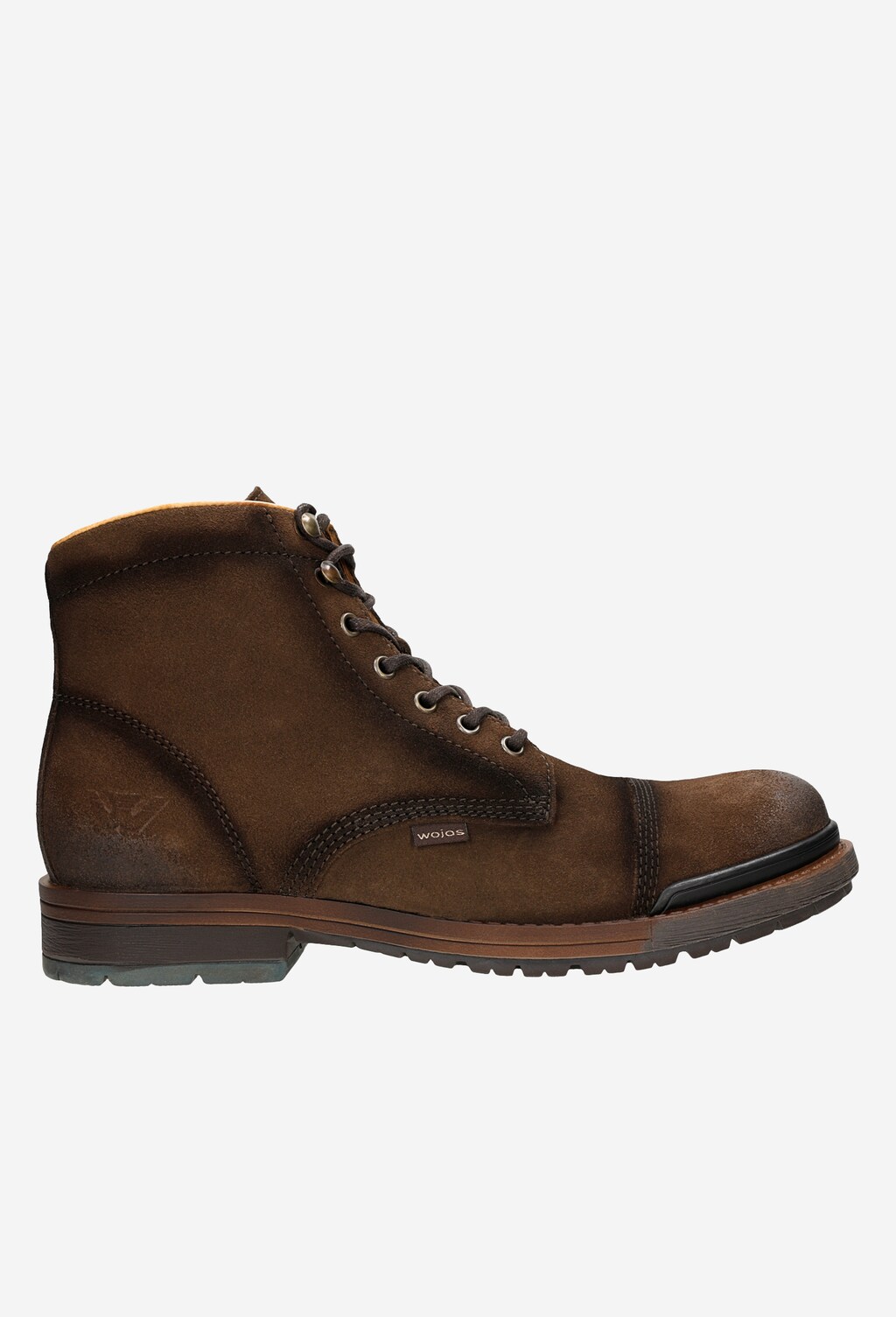 Brązowe bikery męskie z dwoiny welurowej 24032-62 Widok 2