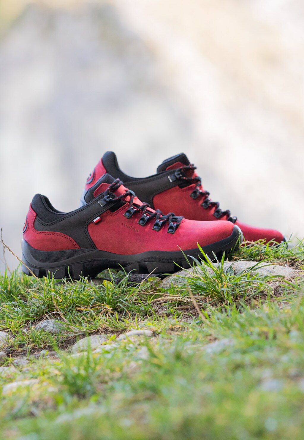 Czerwone buty trekkingowe męskie crazy horse 9377-05 Widok 7