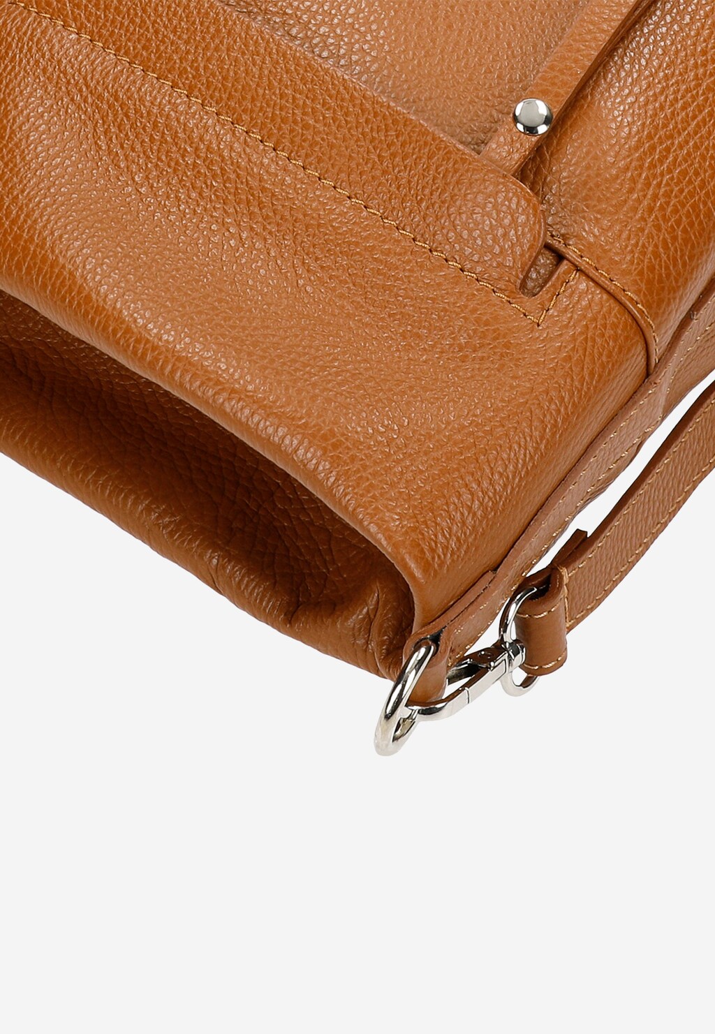 Jasnobrązowa skórzana torebka damska 80191-53 Widok 6