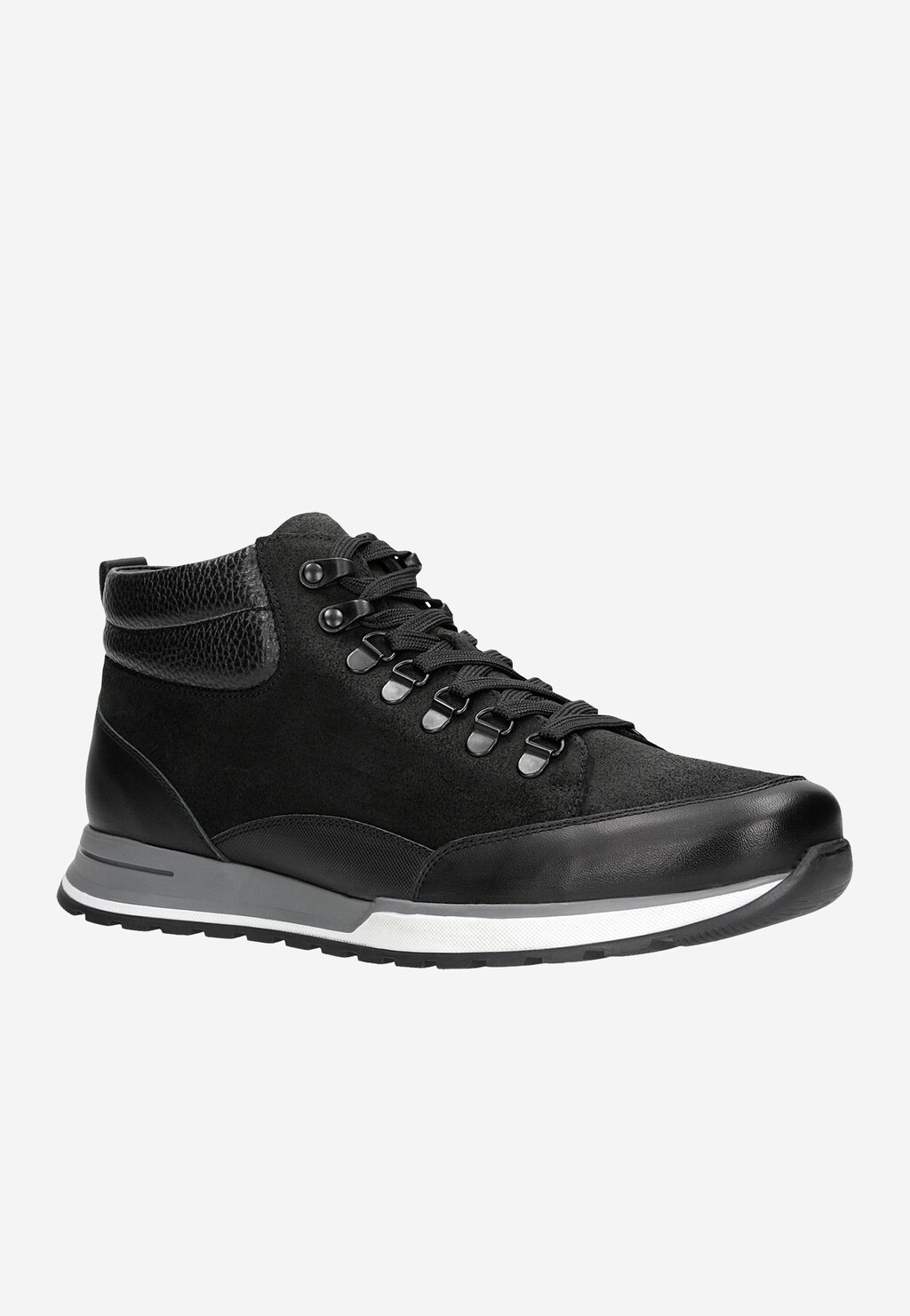 Pánske kožené čižmy na zimu v čiernej farbe 24047-71 Widok 3