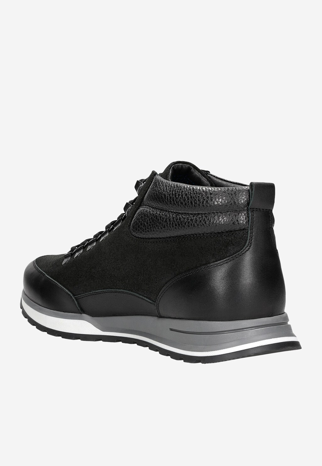 Pánske kožené čižmy na zimu v čiernej farbe 24047-71 Widok 4