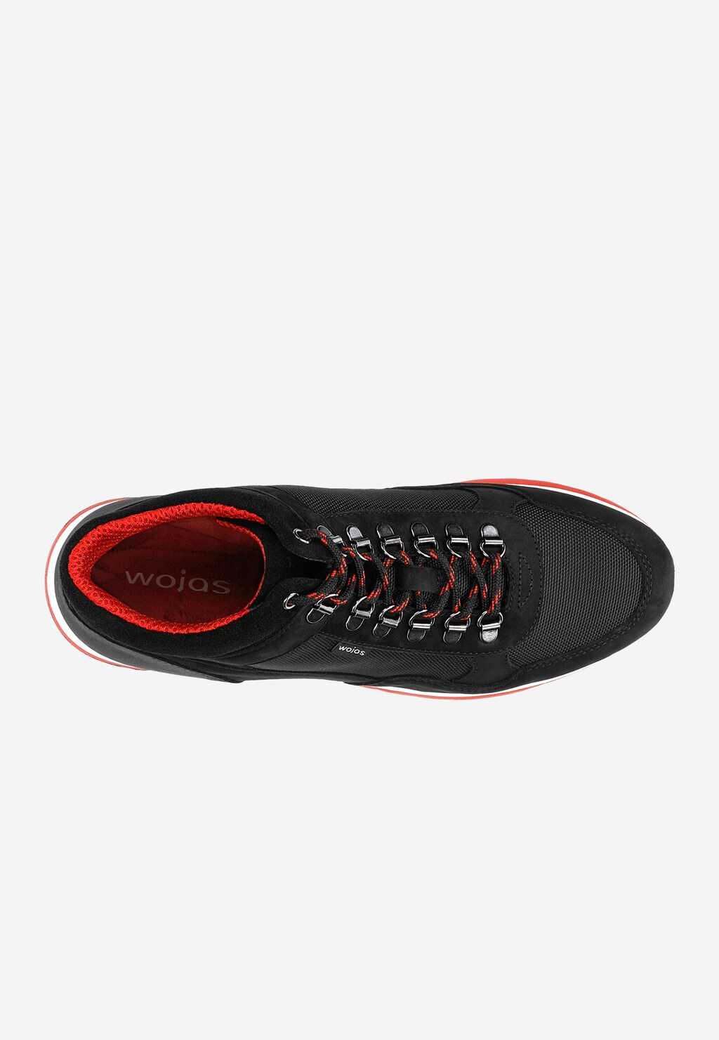 Černé šněrovací pánské kotníkové boty z nubuku 24043-81 Widok 5