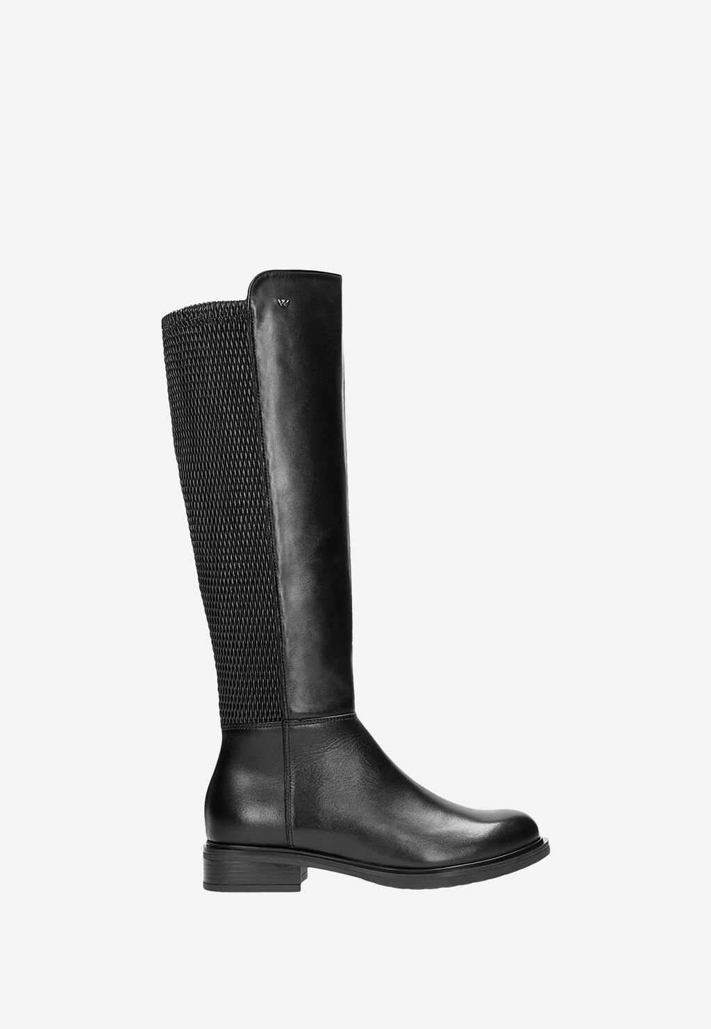 Czarne skórzane kozaki damskie w stylu miejskim 71018-81 Widok 1