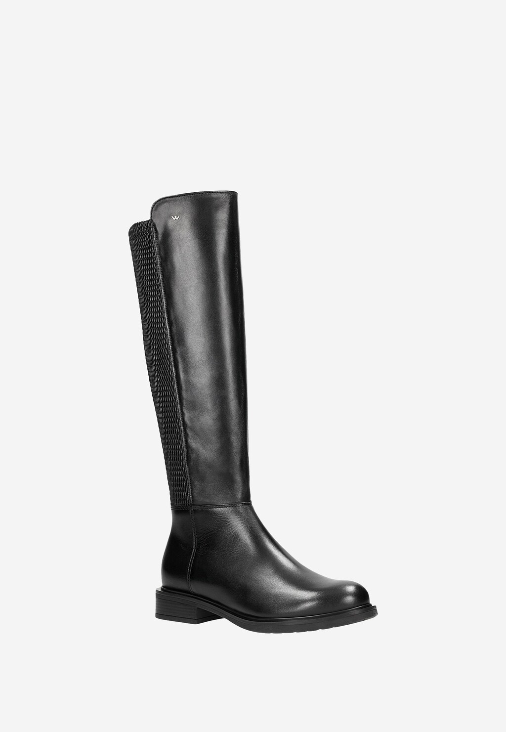 Czarne skórzane kozaki damskie w stylu miejskim 71018-81 Widok 2