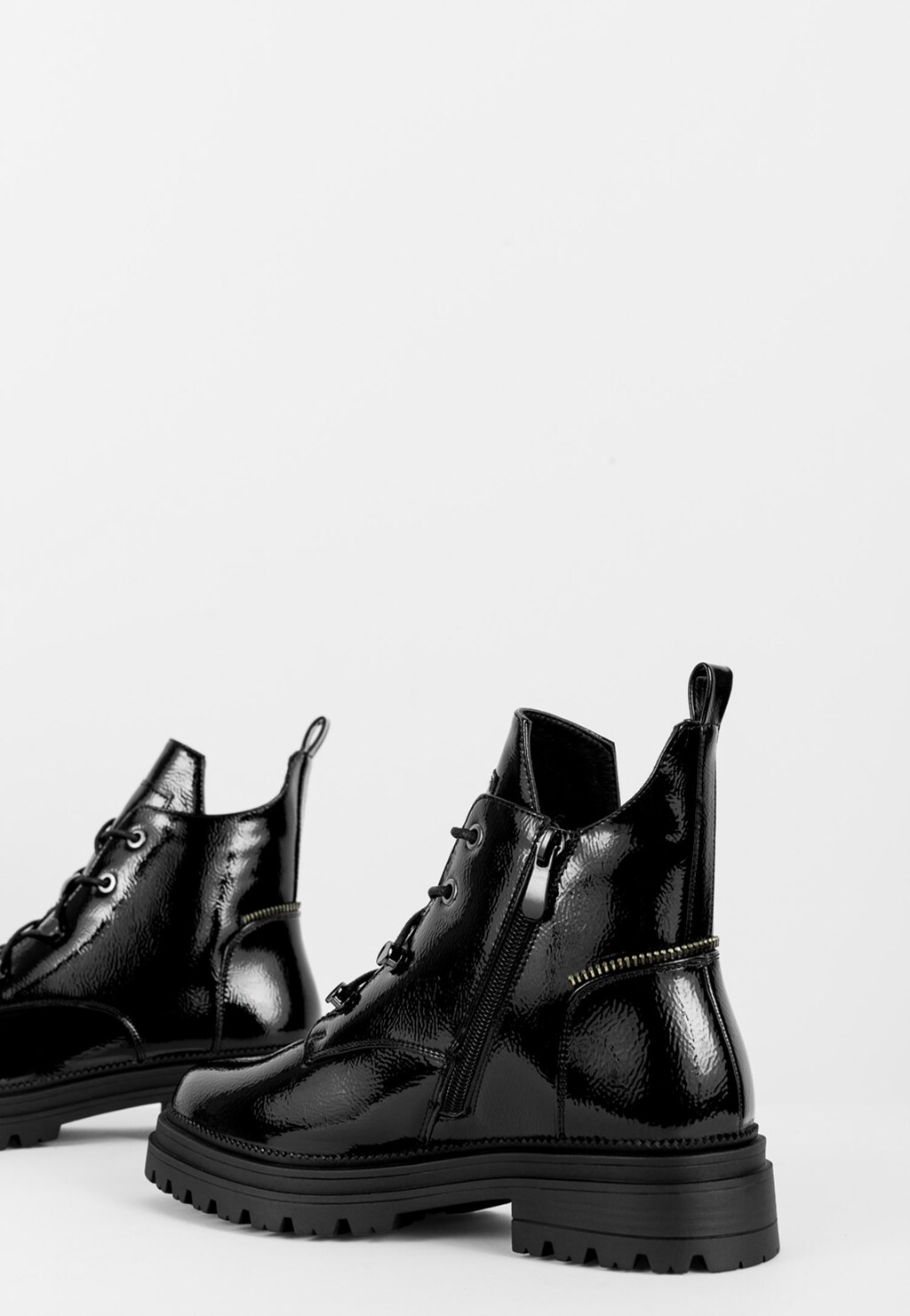 WJS czarne ocieplane trzewiki damskie WJS55019-31 Widok 5