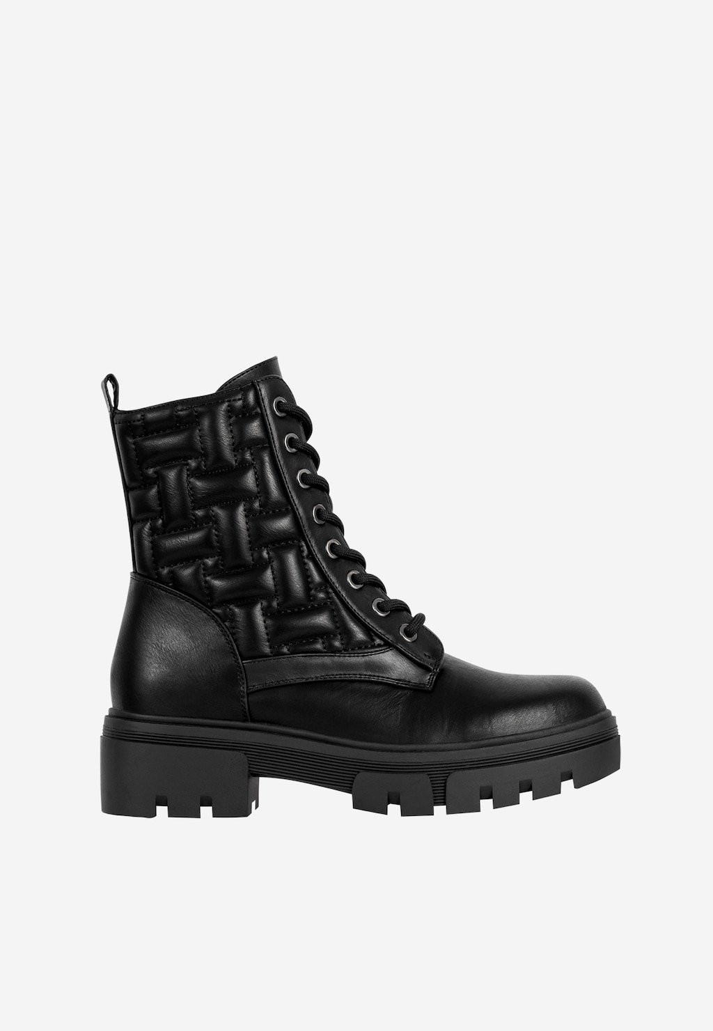 WJS czarne trzewiki damskie z oryginalnym pikowaniem WJS55023-51 Widok 2