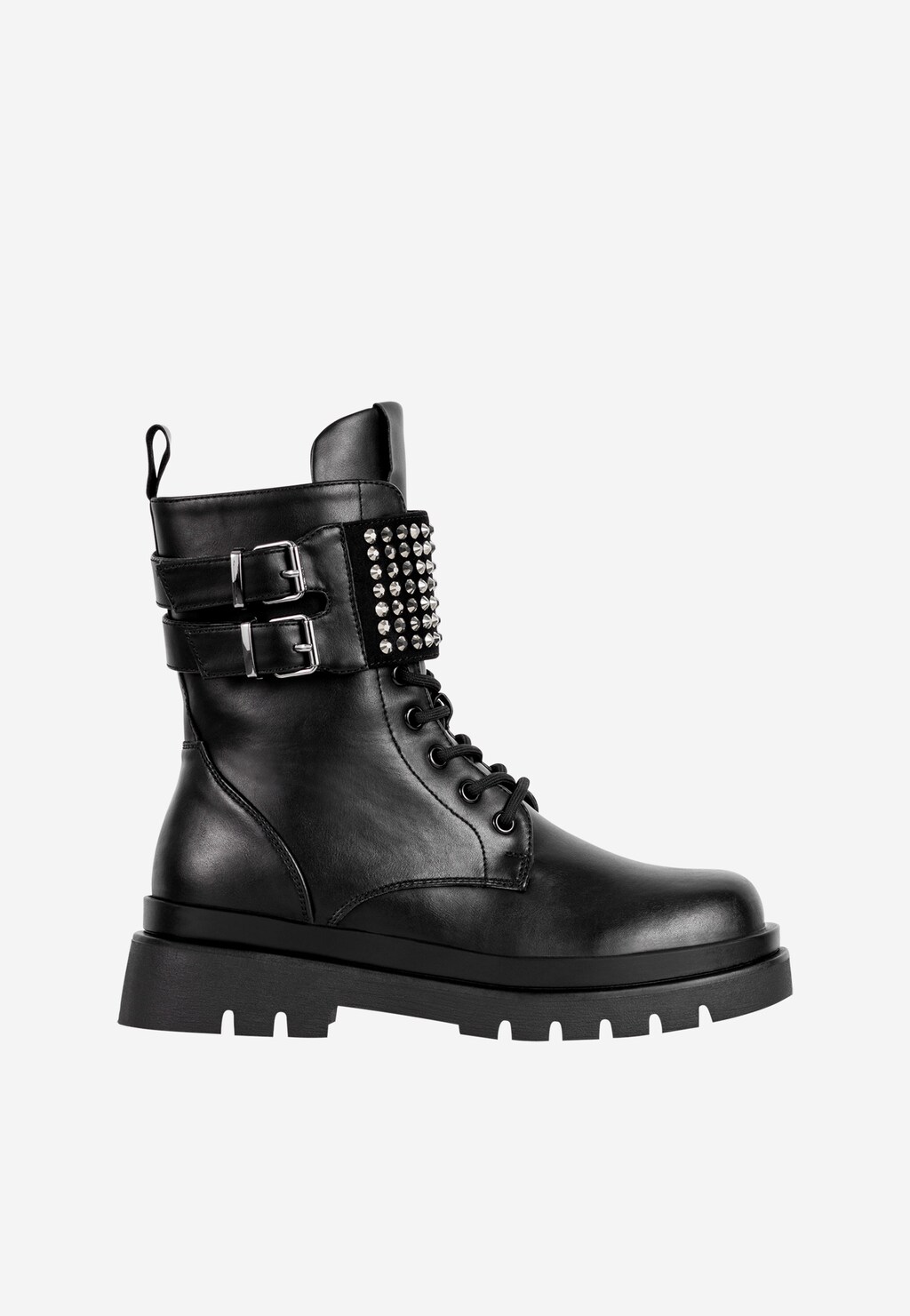 WJS czarne trzewiki damskie w rockowym stylu WJS55026-51 Widok 1