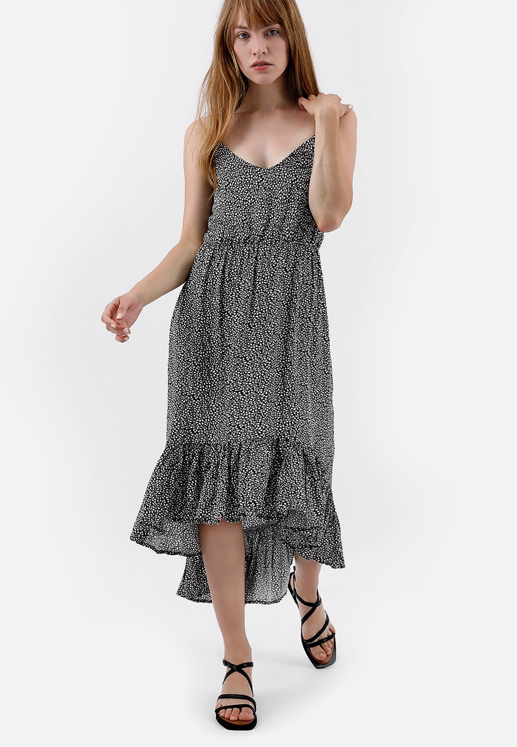 Czarne sandały damskie idealne na lato 76004-51 Widok 7