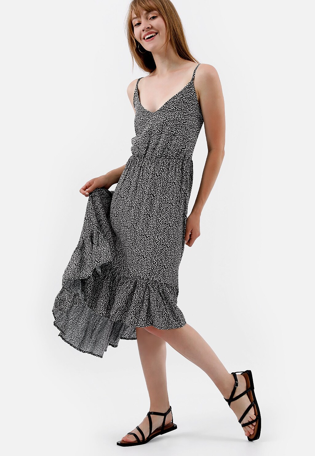 Czarne sandały damskie idealne na lato 76004-51 Widok 1