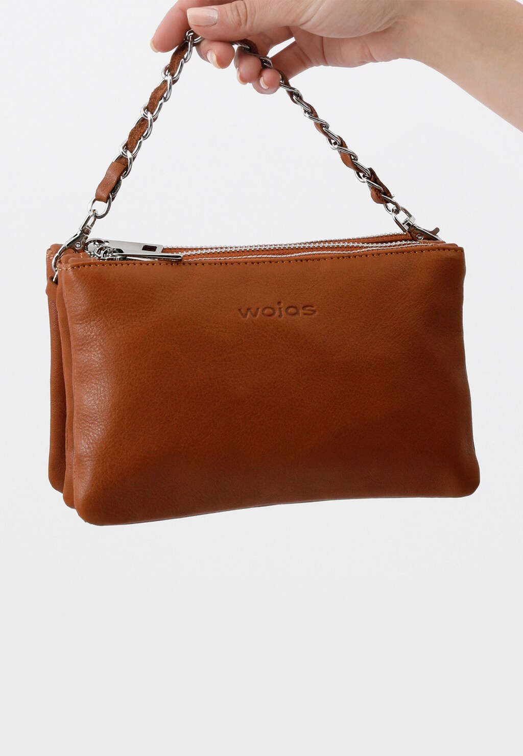 Jasnobrązowa torebka damska z ozdobnym łańcuszkiem 80117-53 Widok 8