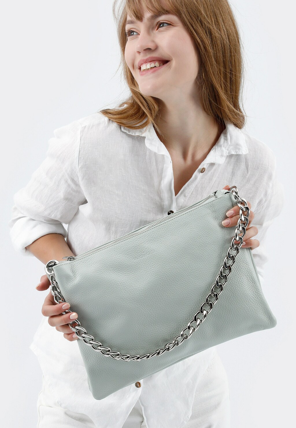 Mała torebka damska w kolorze pistacjowym 80167-57 Widok 9