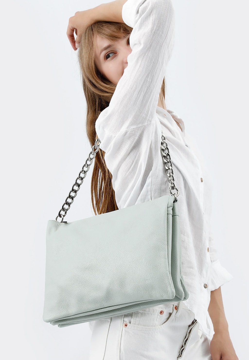 Mała torebka damska w kolorze pistacjowym 80167-57 Widok 1