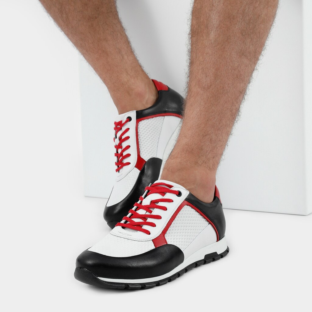 Netradičné pánske tenisky v trojfarebnom prevedení 10082-79 Widok 7