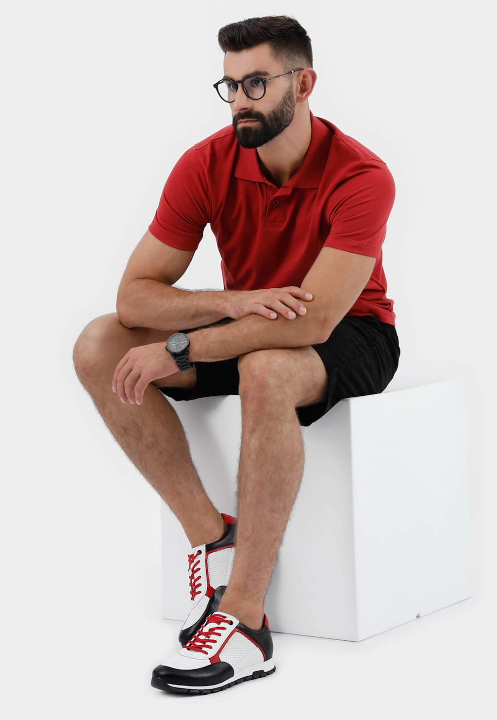 Netradičné pánske tenisky v trojfarebnom prevedení 10082-79 Widok 1