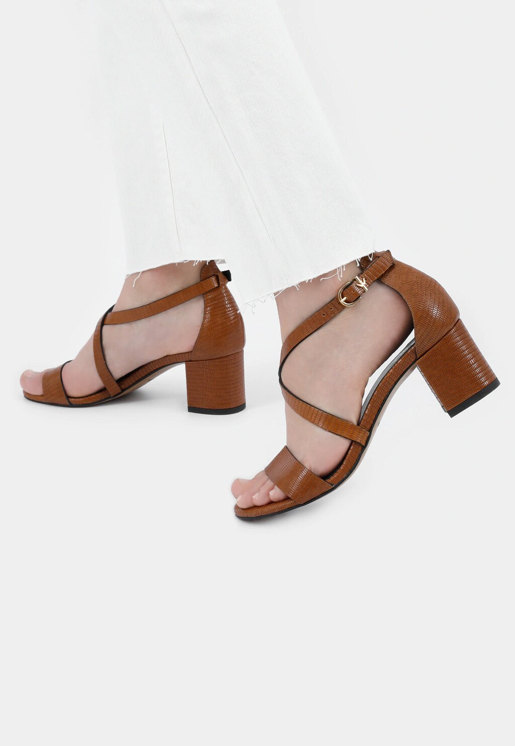 Hnedé letné sandále dámske pre každodenné pohodlie 76075-52 Widok 7