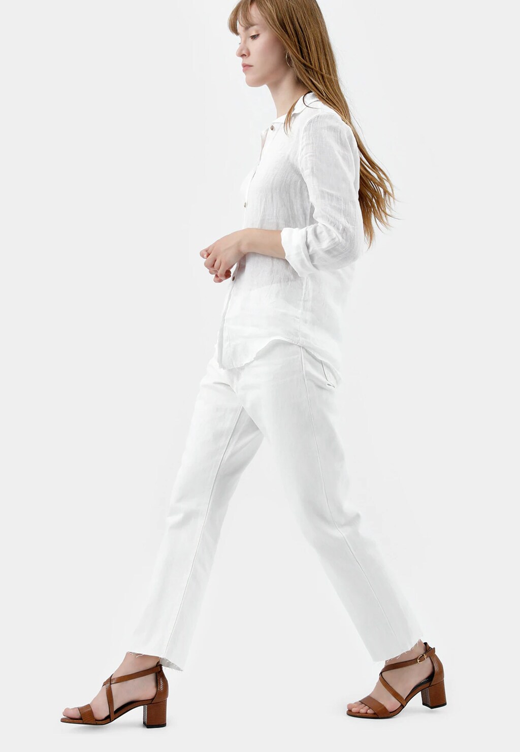 Hnedé letné sandále dámske pre každodenné pohodlie 76075-52 Widok 8