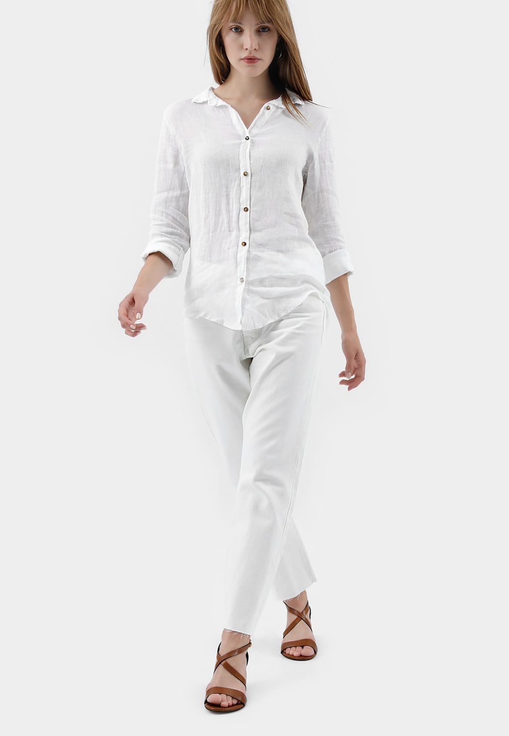 Hnedé letné sandále dámske pre každodenné pohodlie 76075-52 Widok 1