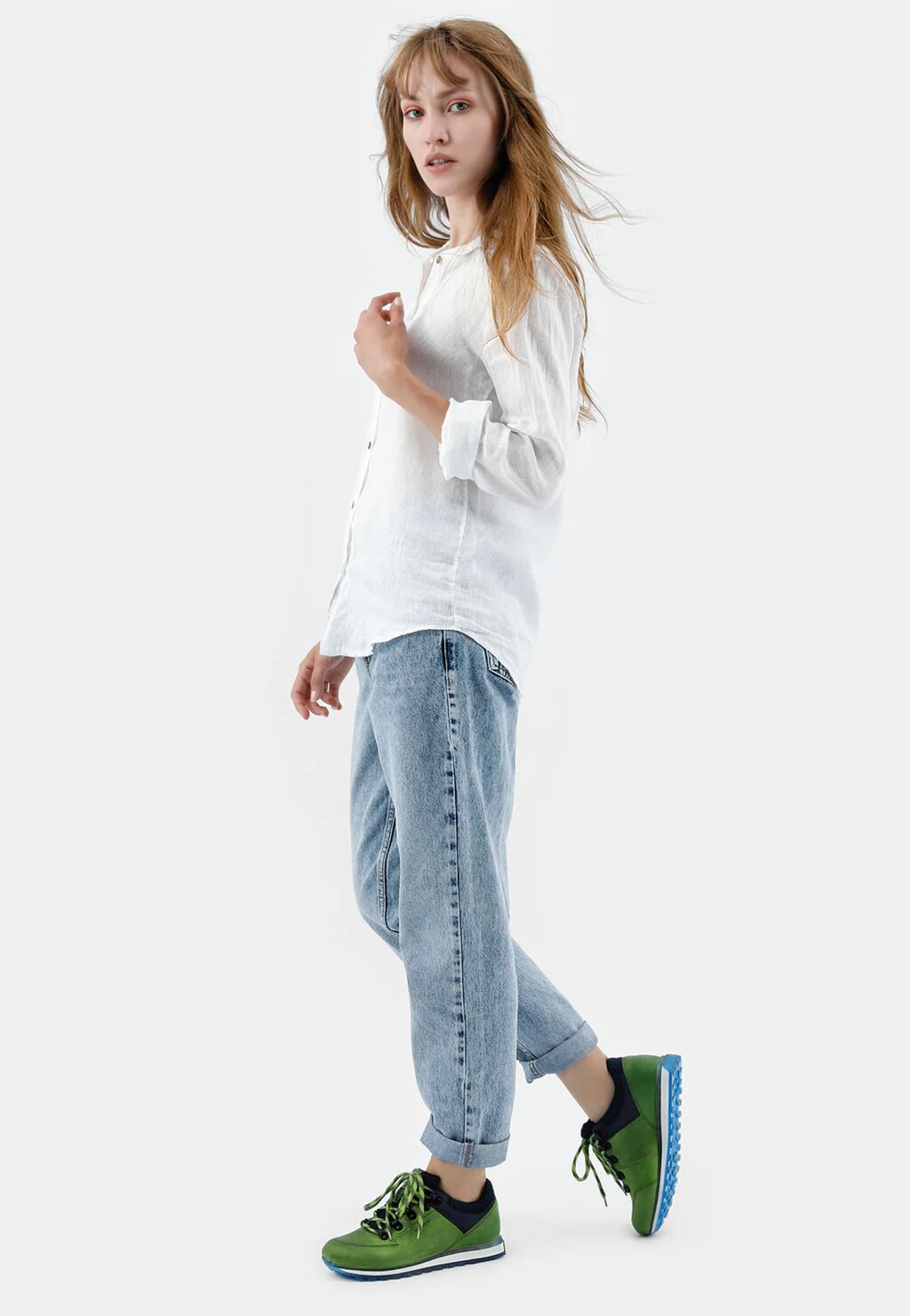 Zelené dámske sneakersy do mesta i do prírody 46083-97 Widok 8