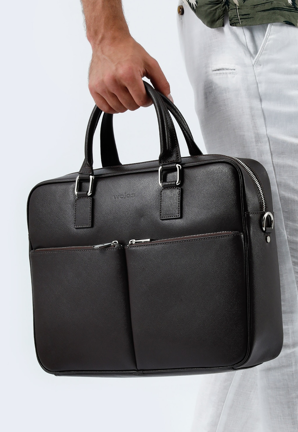 Hnedá pánska taška na notebook každého pracanta 80147-52 Widok 1