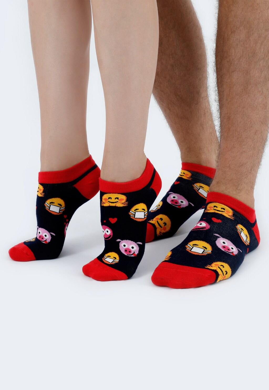 Granatowo-czerwone wesołe stopki  97022-85 Widok 1