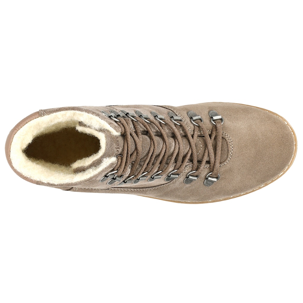 Pohodlné dámske členkové čižmy s vlnenou podšívkou 64071-64 Widok 4