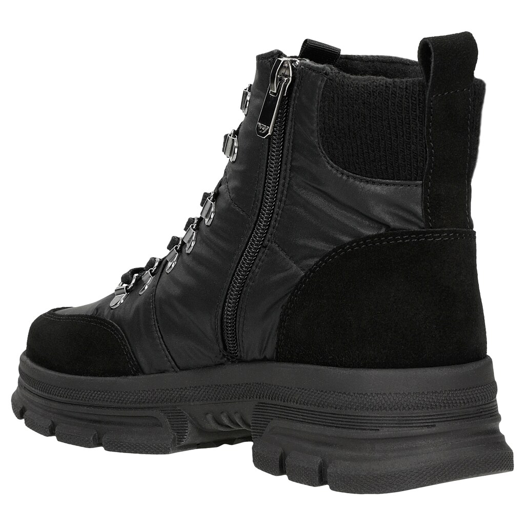 Dámske čierne členkové čižmy v originálnom dizajne 64053-81 Widok 4