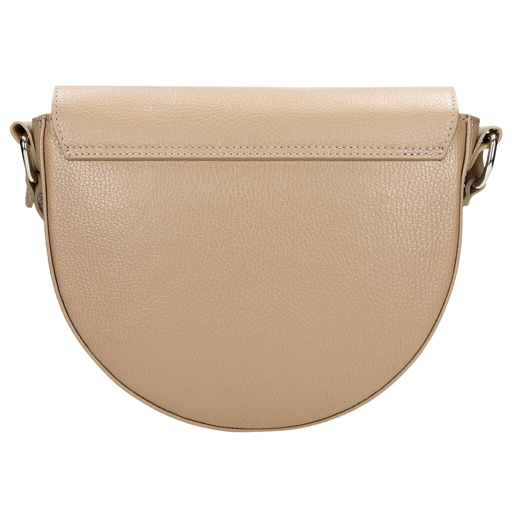 Mała beżowa torebka z połączenia skóry licowej i dwoiny welurowej 80230-74 Widok 3