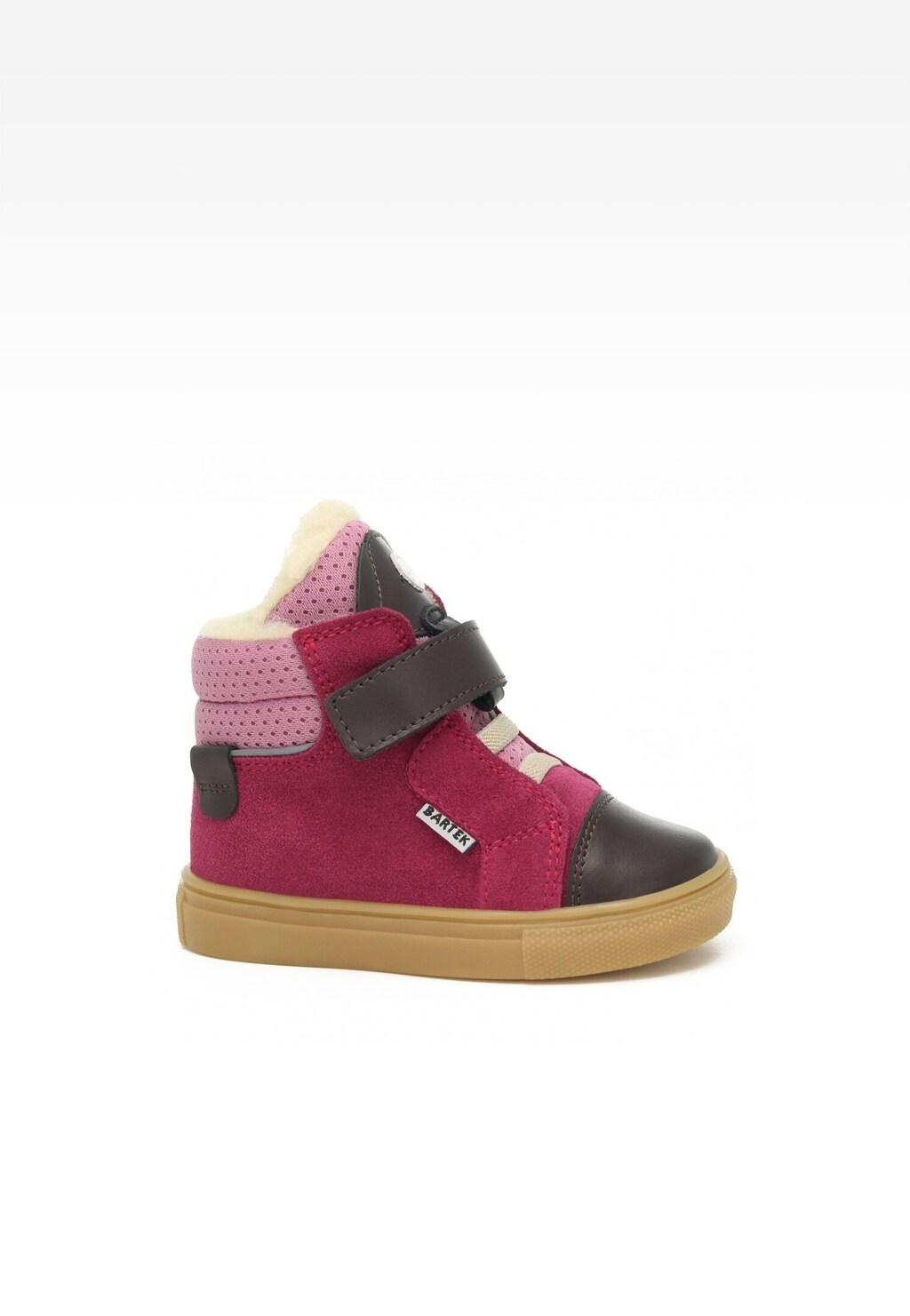 Trzewiki ocieplane BARTEK 11578003, dla dziewcząt, różowo-brazowy Widok 1