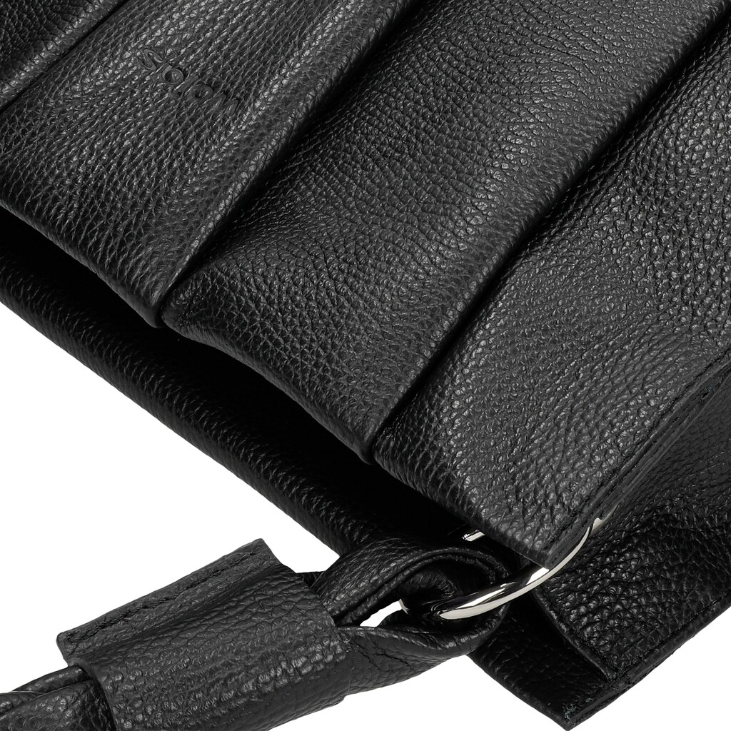 Duża czarna torebka damska z przeplatanymi rączkami 80229-51 Widok 6