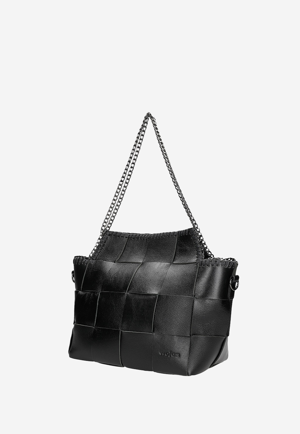Velká černá dámská kabelka s kovovým řetízkem 80172-51 Widok 2
