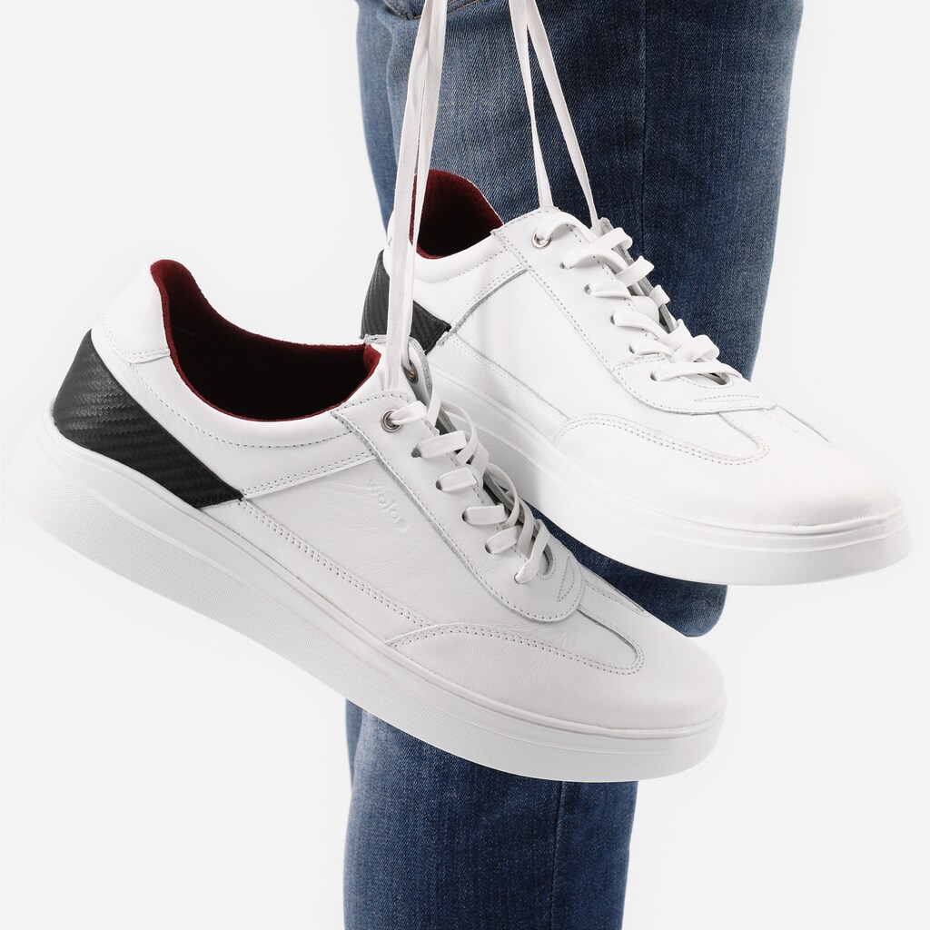 Białe trampki męskie w stylu casual 10077-59 Widok 7