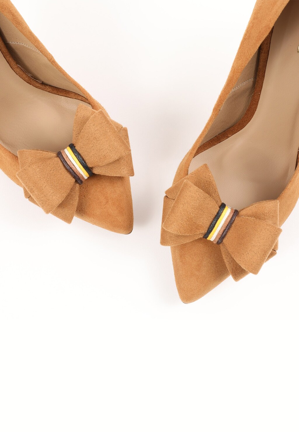 Brązowe kokardki do butów przypinane na klips 98510-13 Widok 6