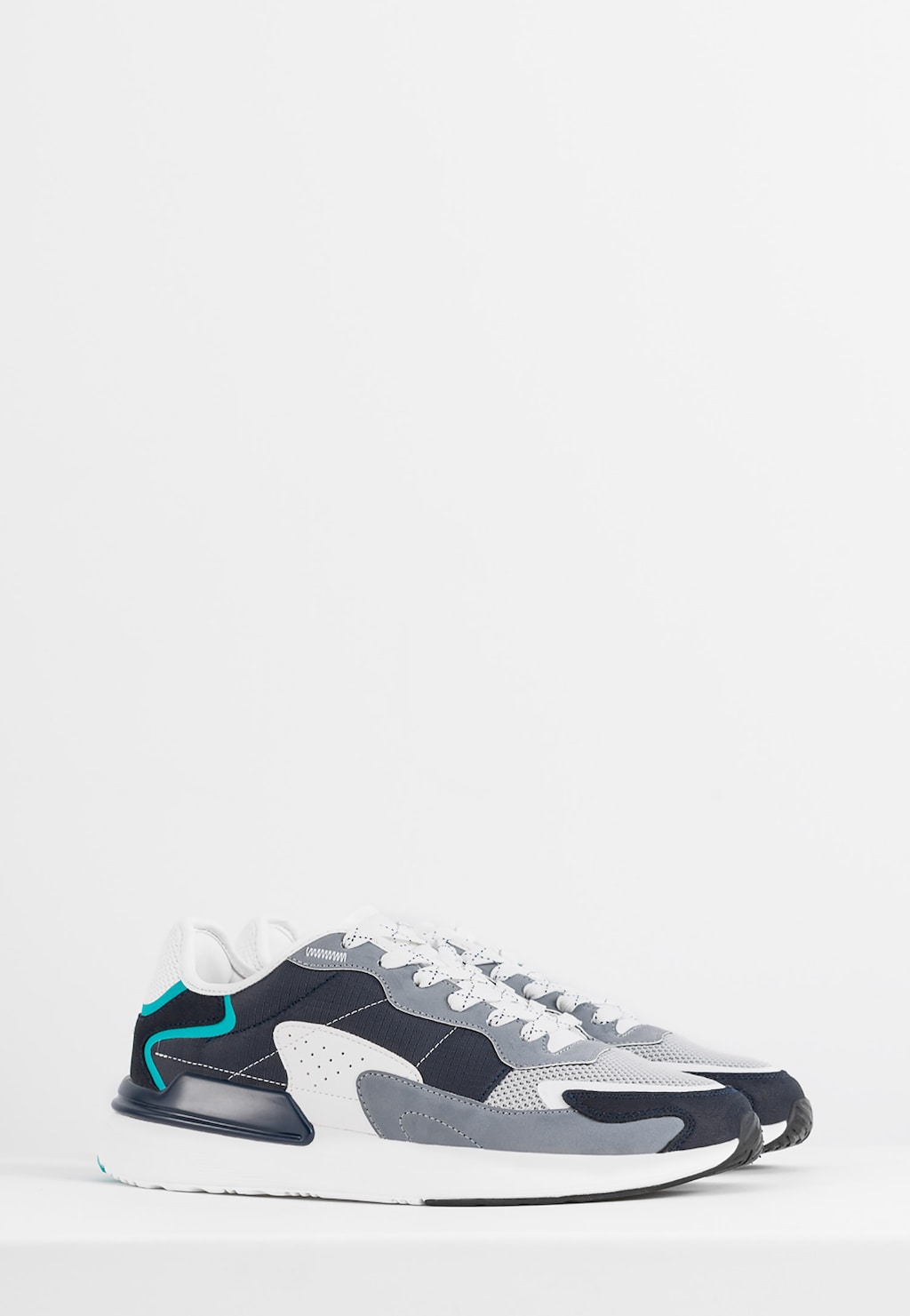 WJS oryginalne sneakersy męskie z niebieskimi akcentami WJS10007-16 Widok 2