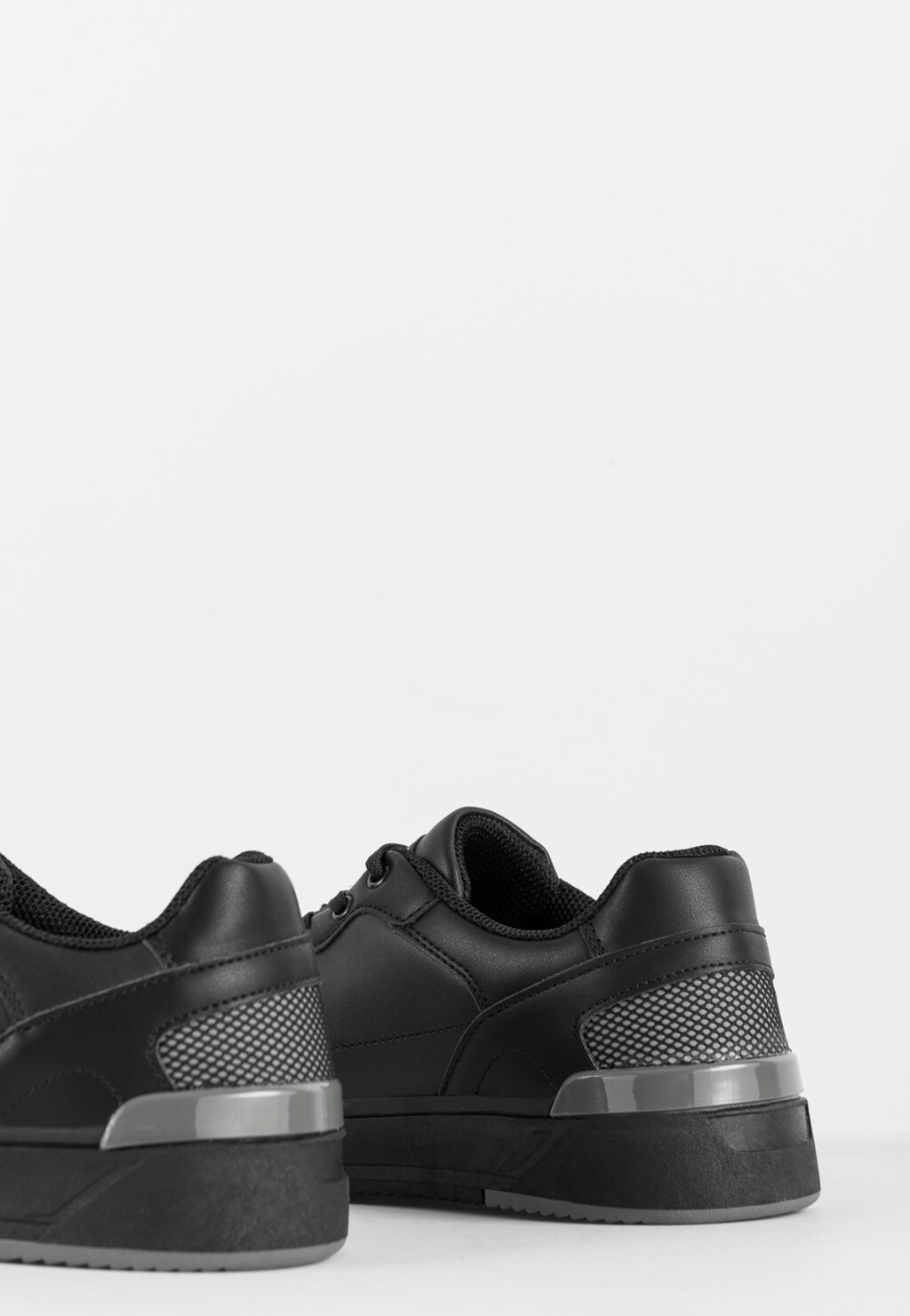 WJS czarne trampki męskie w tylu casual WJS10008-81 Widok 3