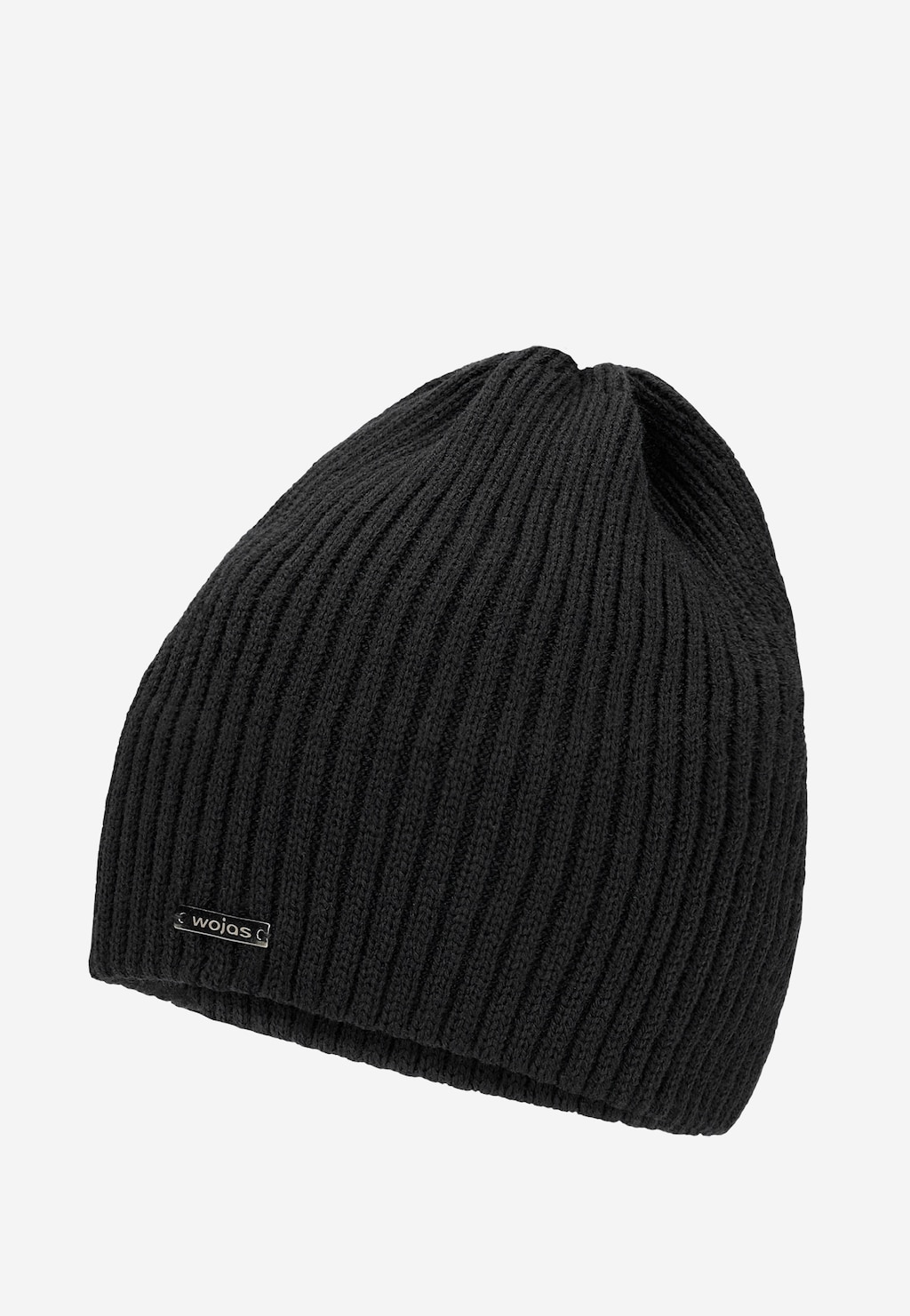 Czarna czapka męska w prążki 96016-11 Widok 1