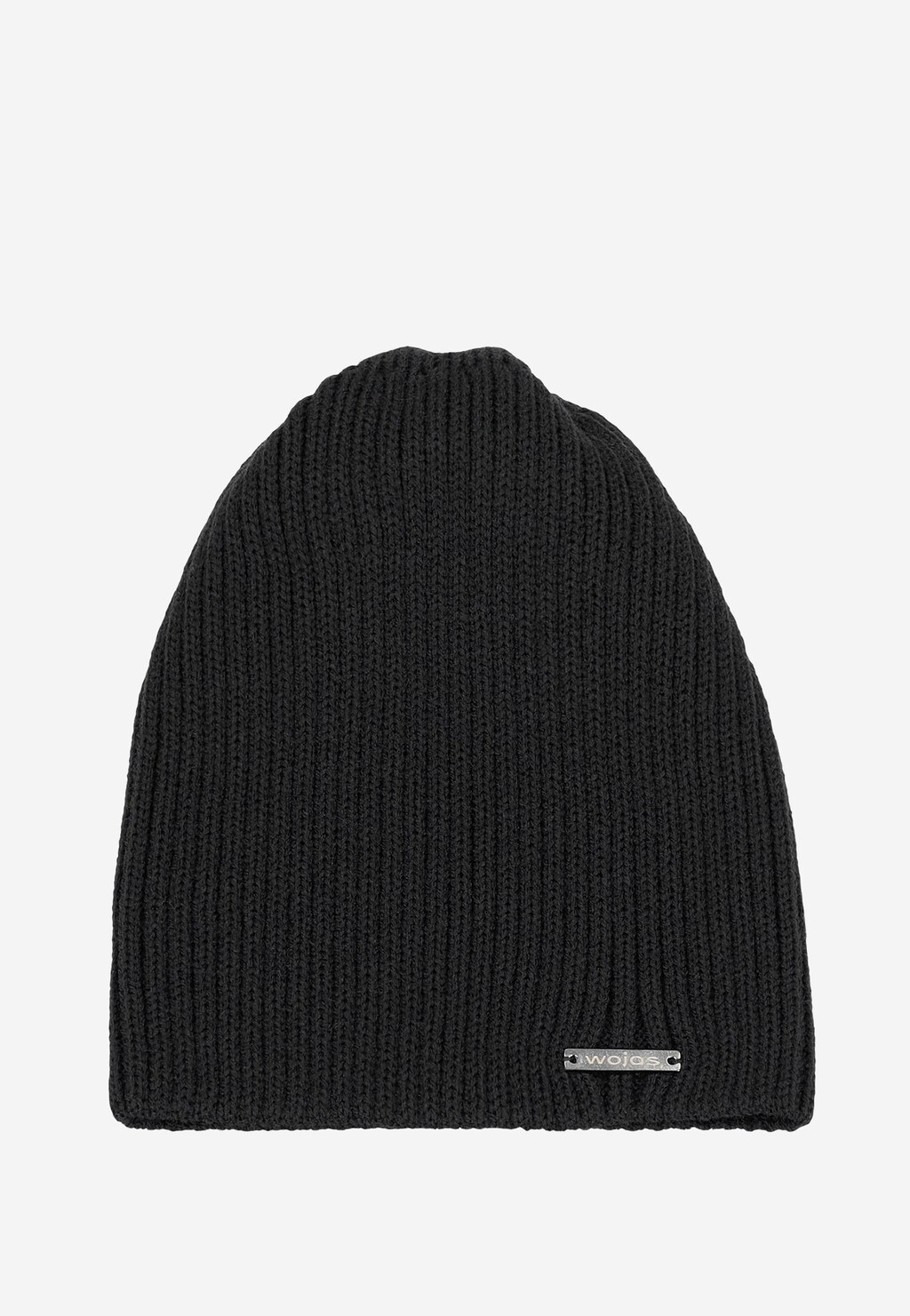 Czarna czapka męska w prążki 96016-11 Widok 2